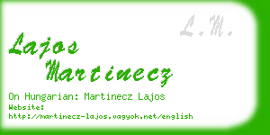 lajos martinecz business card